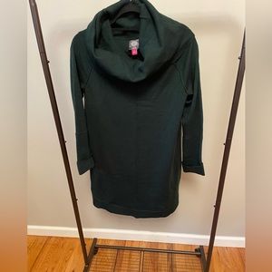 Vince Camuto forest green cowl neck sweater dress size S